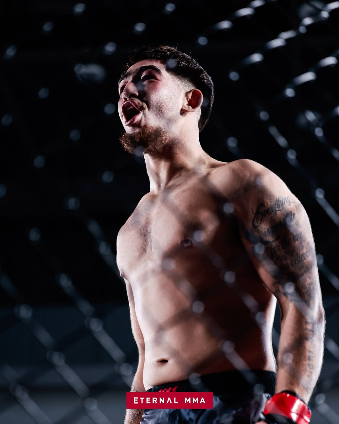Kourosh Arvan roars after the knockout